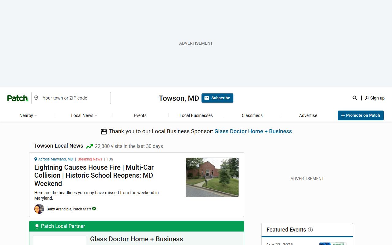 Baltimore County Towson arrest news records on Patch